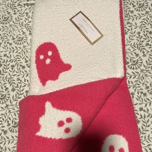 Cupcakes and Cashmere Pink Ghost Blanket / Decorative Throw.